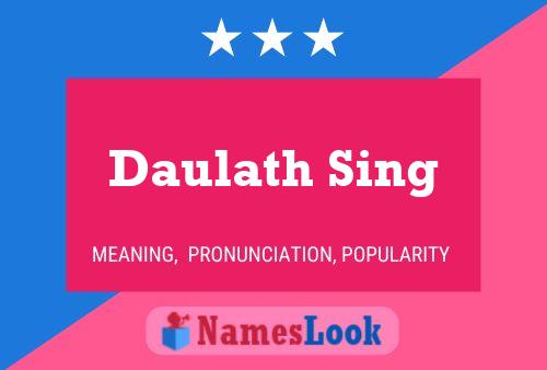 ملصق اسم Daulath Sing