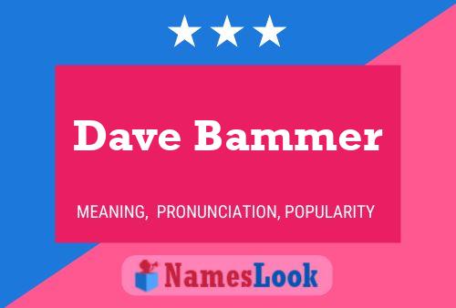 ملصق اسم Dave Bammer