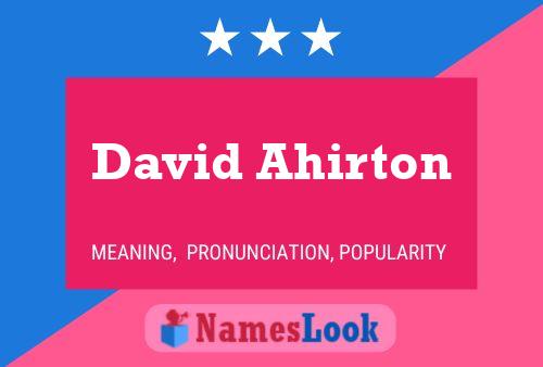 ملصق اسم David Ahirton