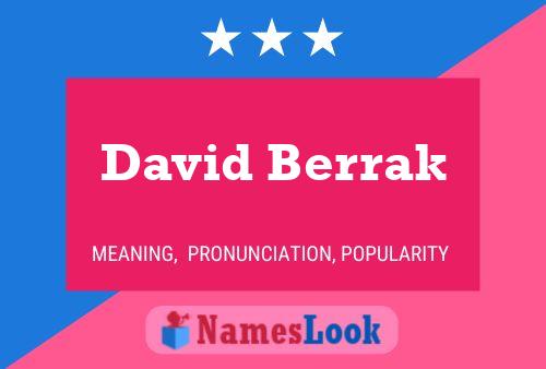 ملصق اسم David Berrak