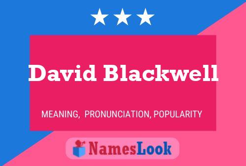 ملصق اسم David Blackwell