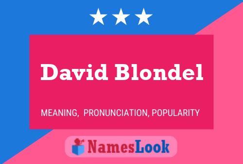 ملصق اسم David Blondel