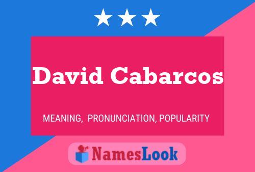 ملصق اسم David Cabarcos