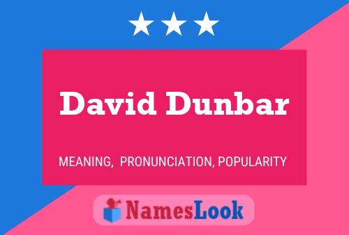 ملصق اسم David Dunbar