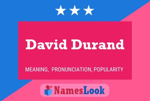 ملصق اسم David Durand