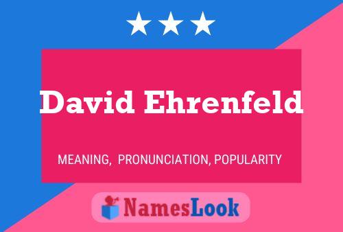 ملصق اسم David Ehrenfeld