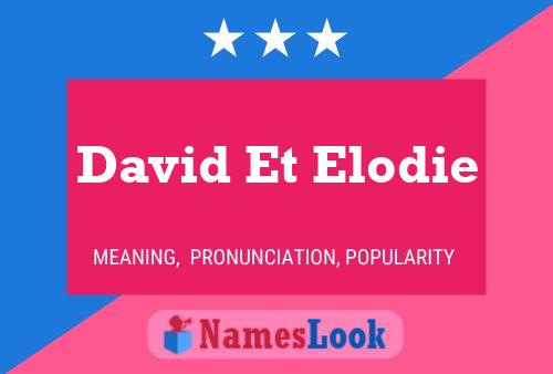 ملصق اسم David Et Elodie