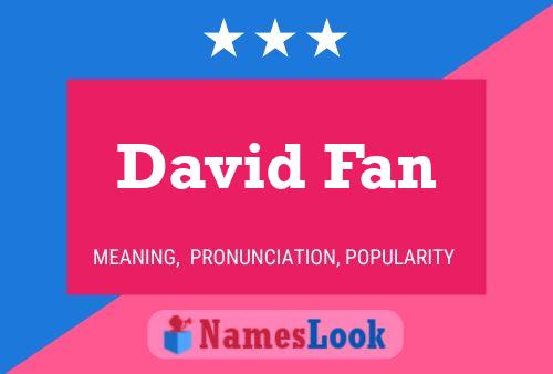 ملصق اسم David Fan