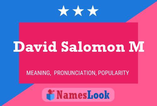 ملصق اسم David Salomon M