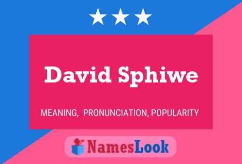 ملصق اسم David Sphiwe