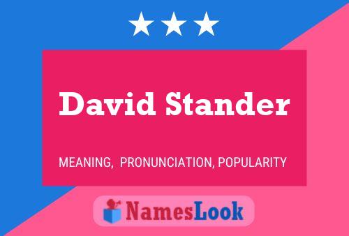 ملصق اسم David Stander