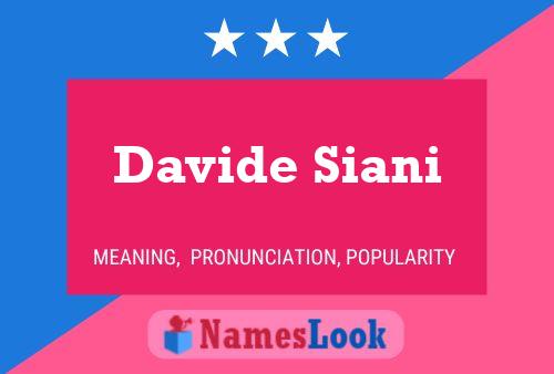 ملصق اسم Davide Siani