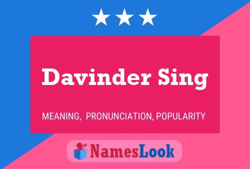 ملصق اسم Davinder Sing