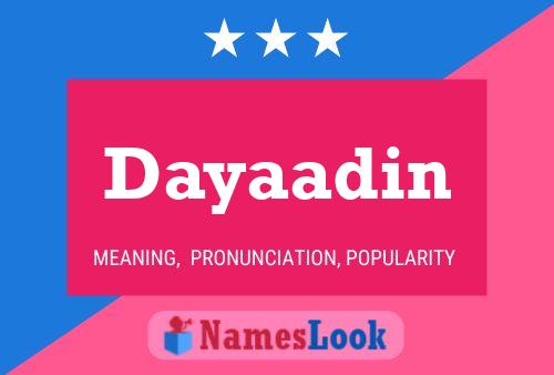 ملصق اسم Dayaadin