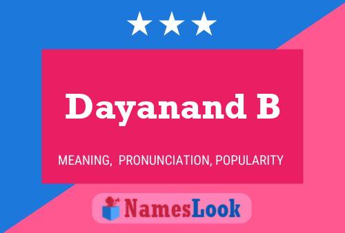 ملصق اسم Dayanand B