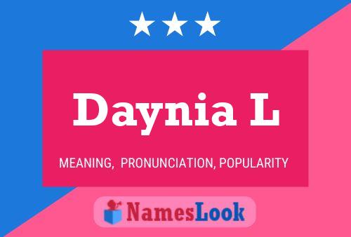 ملصق اسم Daynia L