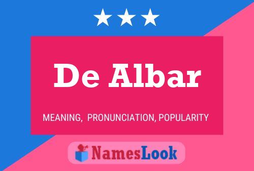 ملصق اسم De Albar