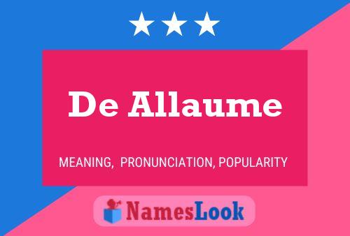 ملصق اسم De Allaume