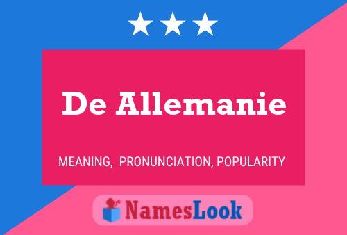 ملصق اسم De Allemanie