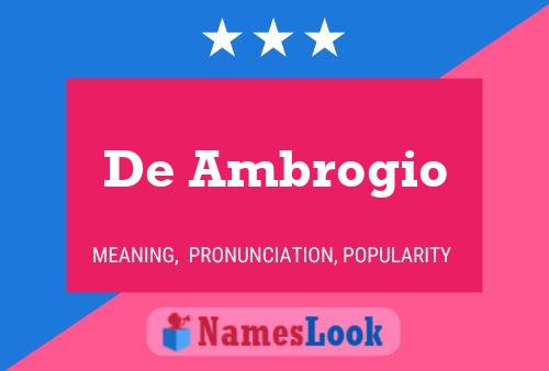 ملصق اسم De Ambrogio