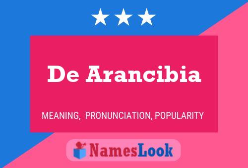 ملصق اسم De Arancibia