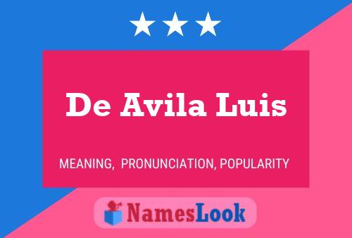 ملصق اسم De Avila Luis