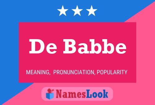 ملصق اسم De Babbe