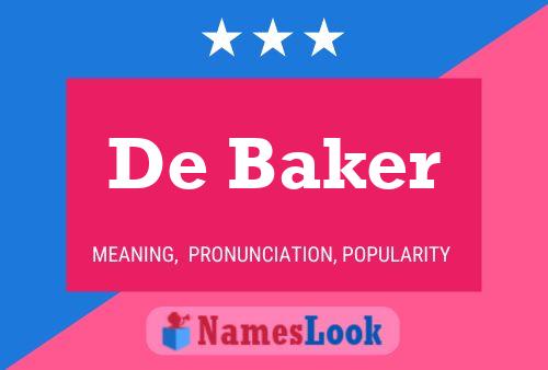 ملصق اسم De Baker