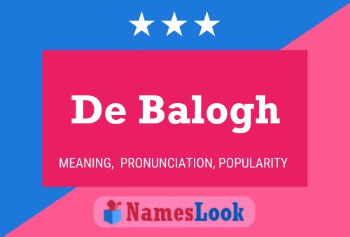 ملصق اسم De Balogh