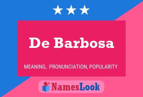 ملصق اسم De Barbosa