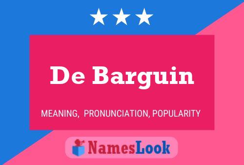 ملصق اسم De Barguin