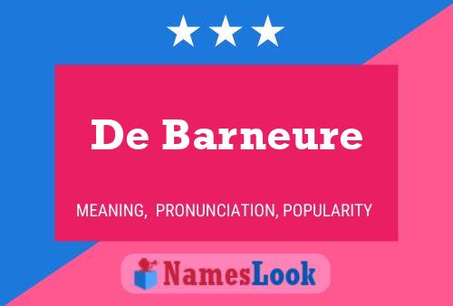 ملصق اسم De Barneure