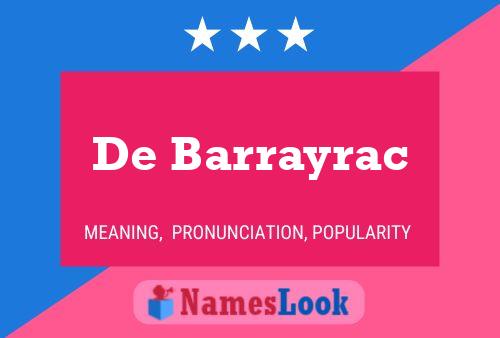 ملصق اسم De Barrayrac