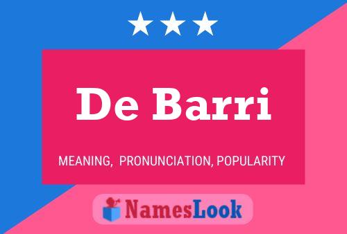 ملصق اسم De Barri