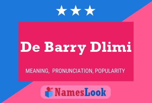 ملصق اسم De Barry Dlimi