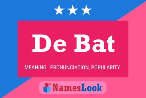 ملصق اسم De Bat