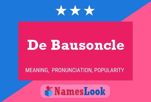 ملصق اسم De Bausoncle