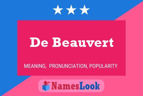 ملصق اسم De Beauvert