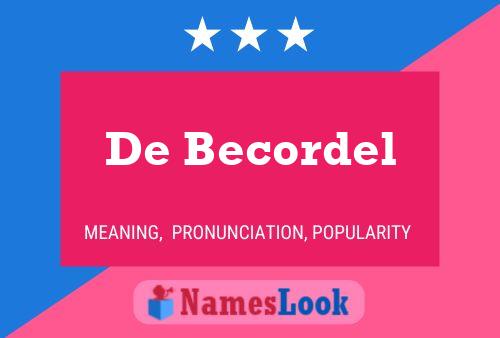 ملصق اسم De Becordel