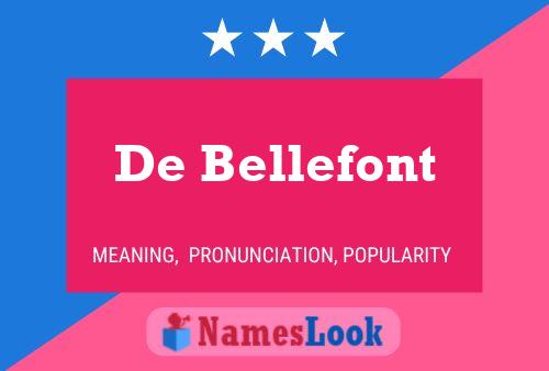 ملصق اسم De Bellefont