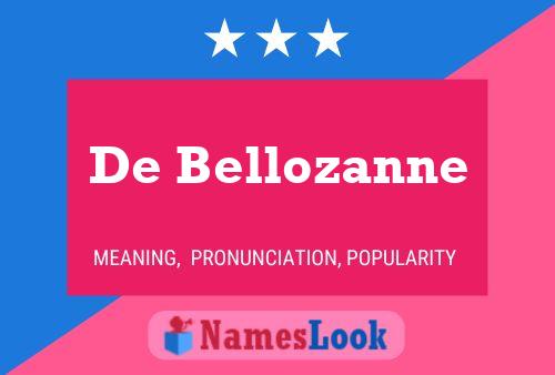 ملصق اسم De Bellozanne