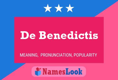 ملصق اسم De Benedictis