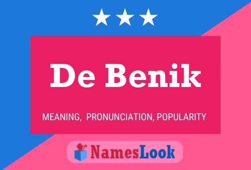 ملصق اسم De Benik