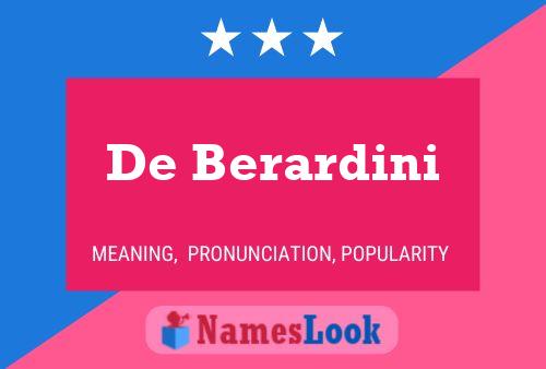 ملصق اسم De Berardini