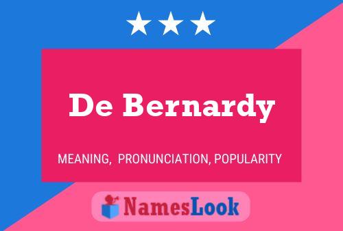 ملصق اسم De Bernardy