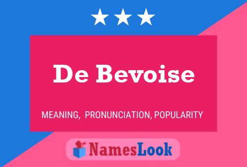 ملصق اسم De Bevoise