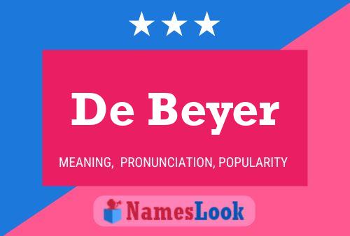 ملصق اسم De Beyer