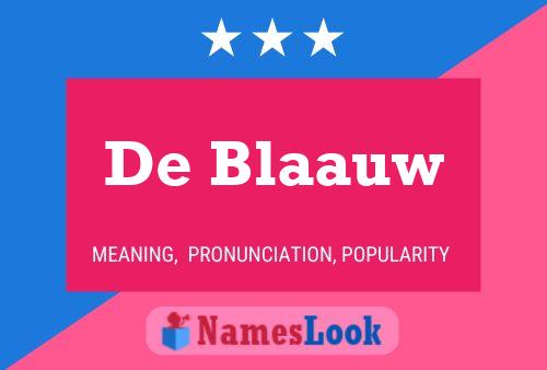 ملصق اسم De Blaauw