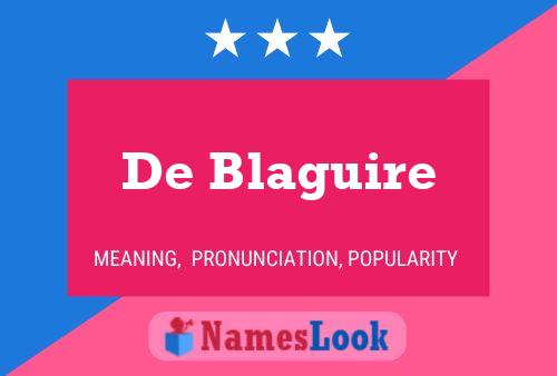 ملصق اسم De Blaguire