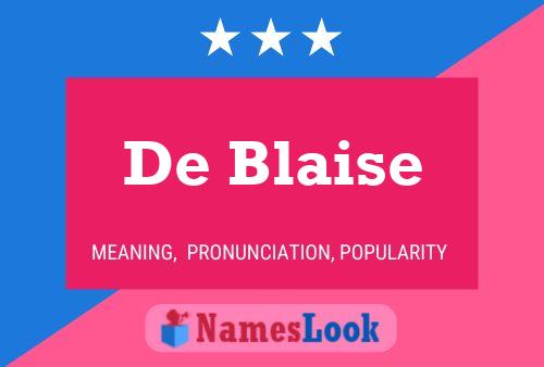 ملصق اسم De Blaise